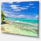 Designart - Tranquil Seychelles Tropical Beach - Modern Seascape Canvas Artwork